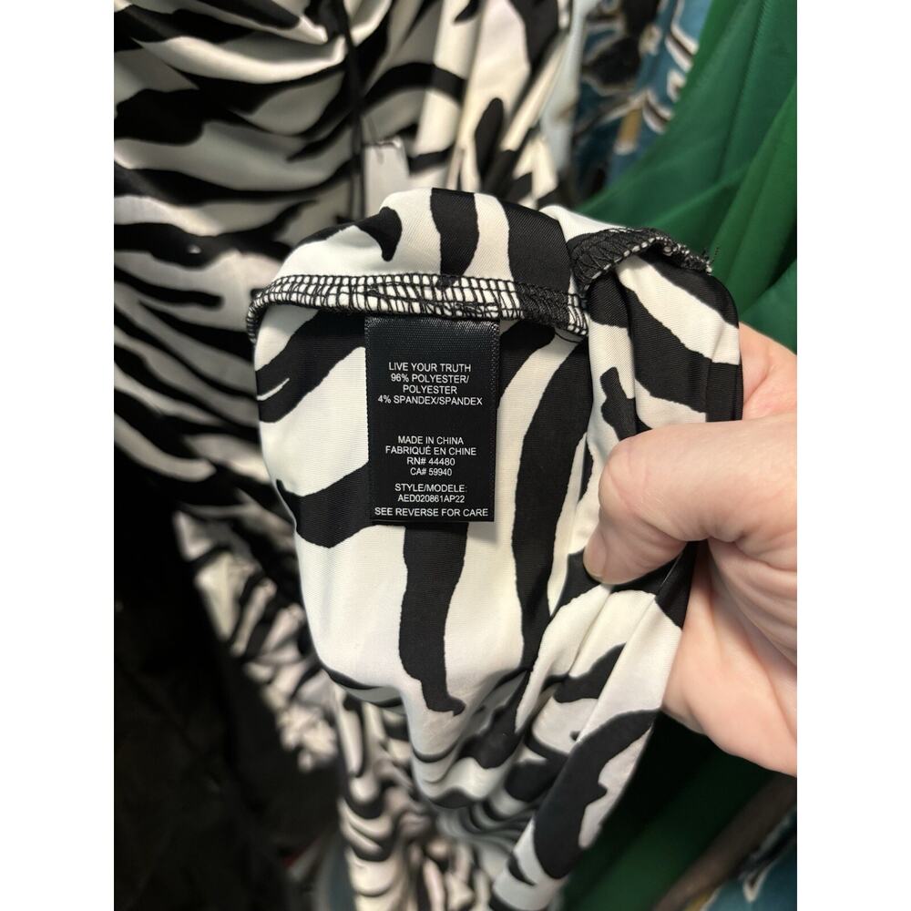 AFRM Black and White Zebra Print Mini Slip Dress - Picture 7 of 13